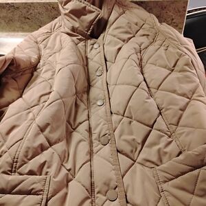 Isaac Mizrahi Women's Quilted Puffer Jacket - Tan